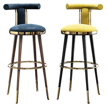 Elegant Bar Chair - Morris 3D model image 1 