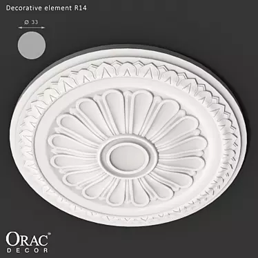 Elegant Ceiling Rosette: Orac Decor R14 3D model image 1 