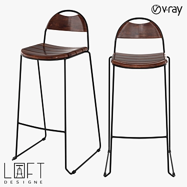 LoftDesign 36958 Bar Stool 3D model image 1 