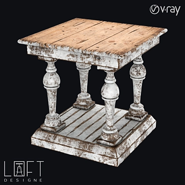 LoftDesigne 60650: Stylish Wooden Coffee Table 3D model image 1 