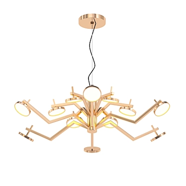 Sleek Vector L6+6 Chandelier 3D model image 1 