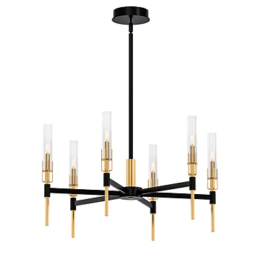 Illuminating Elegance: Flambeau Chandelier 3D model image 1 