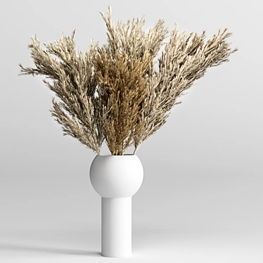 Elegant Pampas Vase 02 3D model image 1 