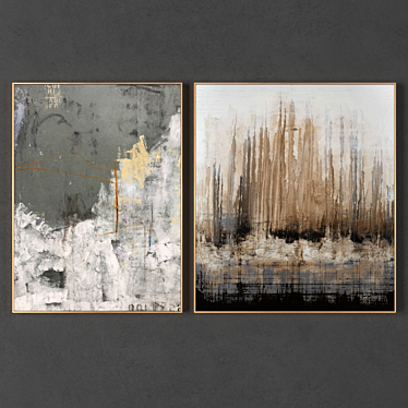 Contemporary Abstract Art Collection - 2 Frames 3D model image 1 