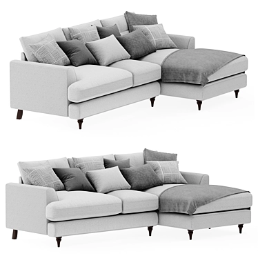 Joules DFS Large Sofa: Stylish and Spacious 3D model image 1 