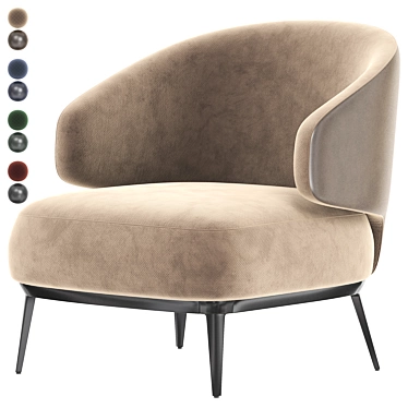 Furman Play F Armchair: Sleek and Stylish Seating Solution 3D model image 1 