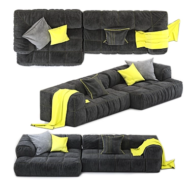 Modern Sofa Strips by Arflex 3D model image 1 