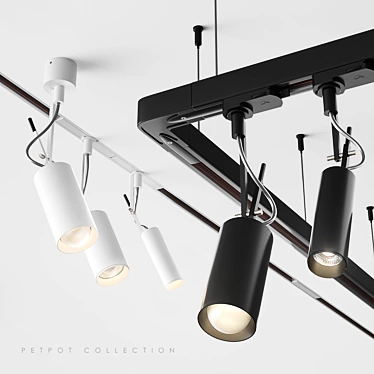 Minimalistic LED Spotlights: AQForm Petpot Collection 3D model image 1 