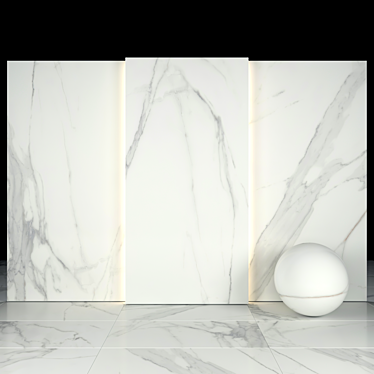 Aesthetic Afyon Marble Slabs 3D model image 1 