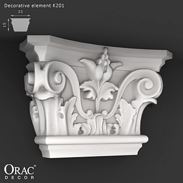 Corinthian Capital Decor - Orac Decor K201 3D model image 1 