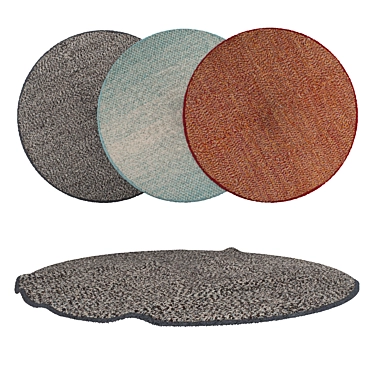 Round Carpet Set - 6 Unique Designs 3D model image 1 