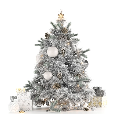 Winter Tabletop Christmas Tree 3D model image 1 