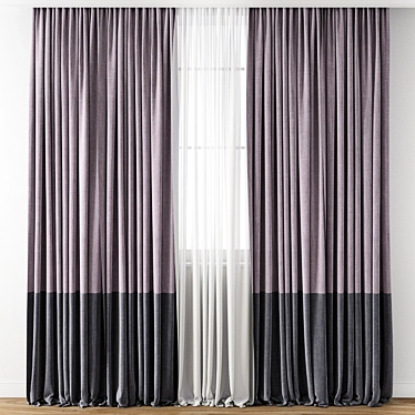 Elegant Drapery - Detailed Curtain Model 3D model image 1 