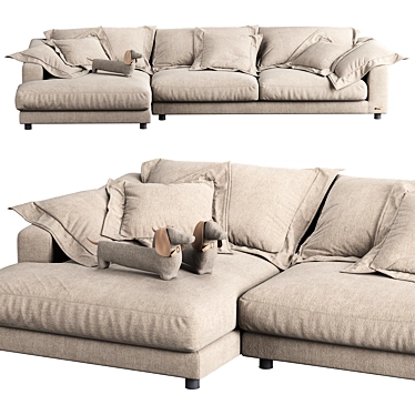 Belmont L Sofa: Sleek and Spacious 3D model image 1 