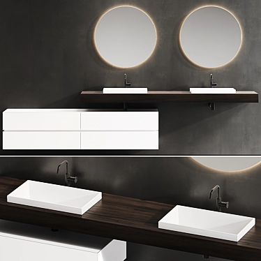 Edone by Agora NIK 004: Elegant Bathroom Vanity 3D model image 1 