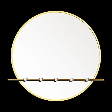 West Elm Moon Mirror: Elegant Wall Decor 3D model image 1 