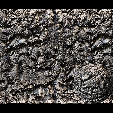 Sculpted Stone Wall Texture 3D model image 1 
