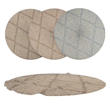 Variety Round Carpets Set 3D model image 1 