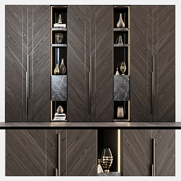 Contemporary Corona Wardrobes: Modular Design 3D model image 1 