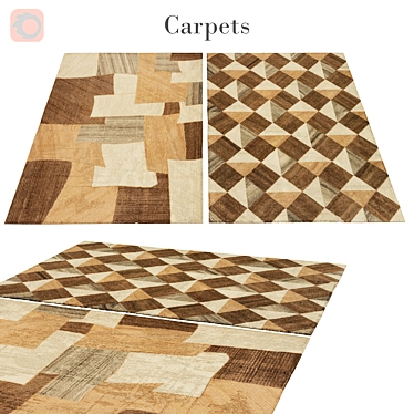  Vibrant Floral Rug: 3 888 Polys, 4 004 Vets 3D model image 1 