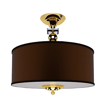 Golden Elegance Crystal Ceiling Light 3D model image 1 