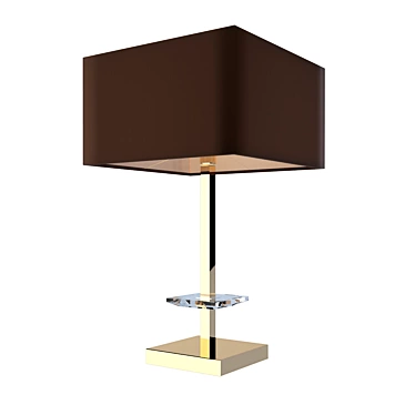 Elegant Gold Crystal Table Lamp 3D model image 1 