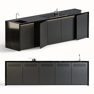 Modus Black Edition Outdoor Kitchen 3D model image 1 