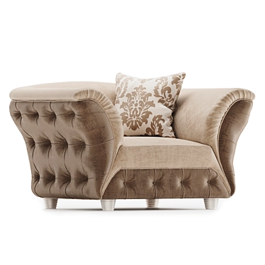 Golden Comfort Armchair: Scarlett Gold 3D model image 1 