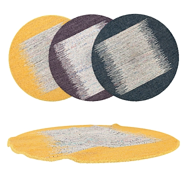 Round Carpets Set: Versatile and Realistic 3D model image 1 