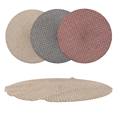 Variety Round Carpets Set 3D model image 1 
