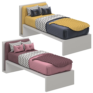 Colorful Archive Bed 3D model image 1 