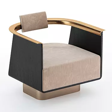 Elegant Boston Armchair: Stylish, Comfortable 3D model image 1 