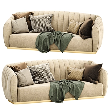 Exquisite 3D Luxury Sofa 3D model image 1 