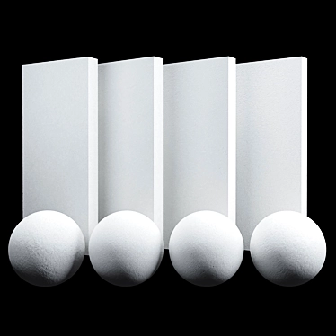 Limestone Luxe: White Stone Texture 3D model image 1 