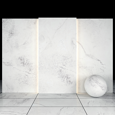 Kolomb Light Marble: Stunning Versatile Tiles 3D model image 1 