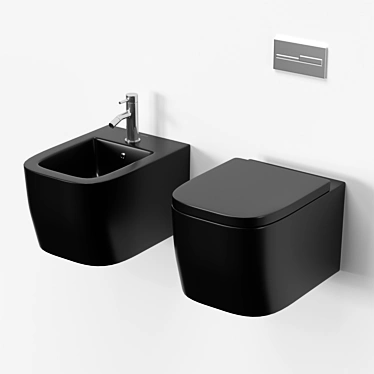 Antonio Lupi Comodo2: Sleek and Stylish Hanging Bidet and Toilet 3D model image 1 