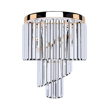 Luxury Gold Crystal Wall Sconce 3D model image 1 