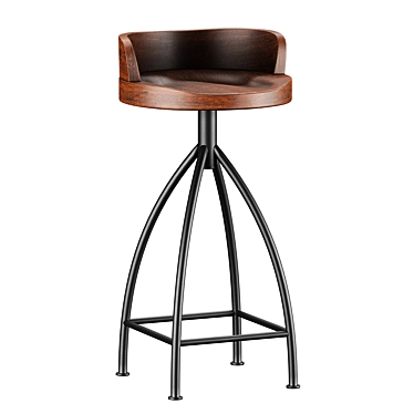 Sleek and Stylish Hinkley Bar Stool 3D model image 1 