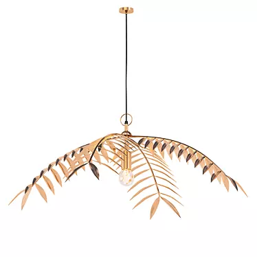 Golden Palm Pendant 3D model image 1 