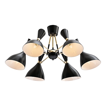 Elegant Rasto Ceiling Chandelier 3D model image 1 