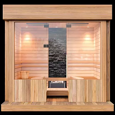 Compact Sauna: Easy Set-Up, High Quality 3D model image 1 