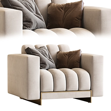 Harmony Armchair: Perfectly Balanced Comfort 3D model image 1 