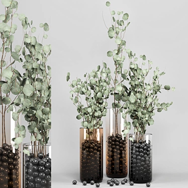 Eucalyptus Bouquet - Indoor Plant Set 3D model image 1 