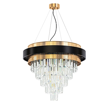 Modern Glass Pendant Chandelier 3D model image 1 