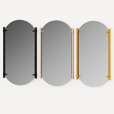 Modern Haven Oval Wall Mirror 3D model image 1 