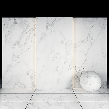 Arabescato Marble Texture Pack 3D model image 1 