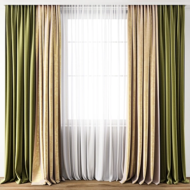 Exquisite Curtain Model: Detailed & Versatile 3D model image 1 