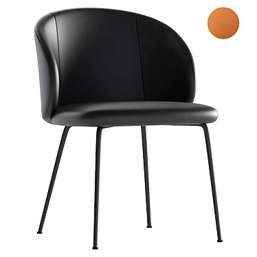 Sleek Leather Chair: Laforma Minna 3D model image 1 