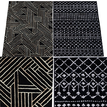 Dual-Design Rugs: Versatile and Elegant 3D model image 1 