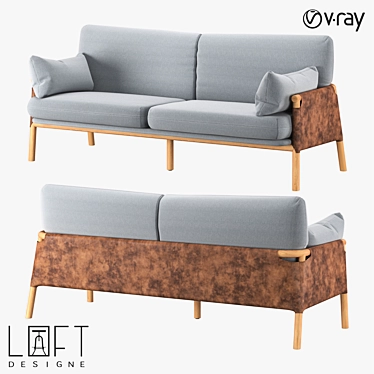 Modern Loft Sofa with Luxurious Design 3D model image 1 